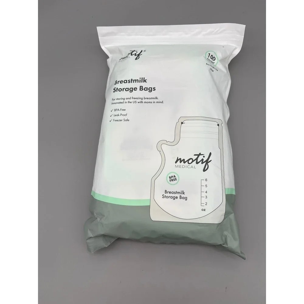 Motif Breastmilk Storage Bag 100 Ct 8 oz BPA Free Leak Proof Easy Pour‎ Single